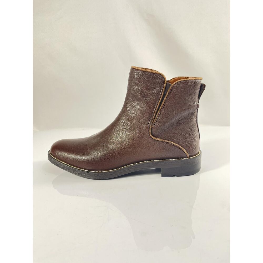Franco Sarto Boots Women's Size 7M Brown L-Marcus Leather Ankle Booties Zip - Picture 3 of 13
